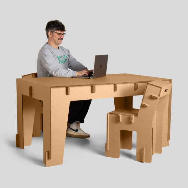 Taray cardboard table with model