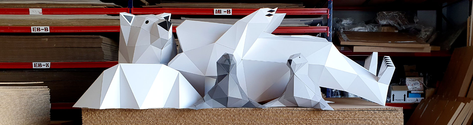 cardboard bear big animal