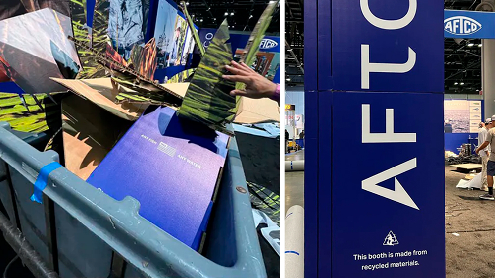 Recycling cardboard palm tree