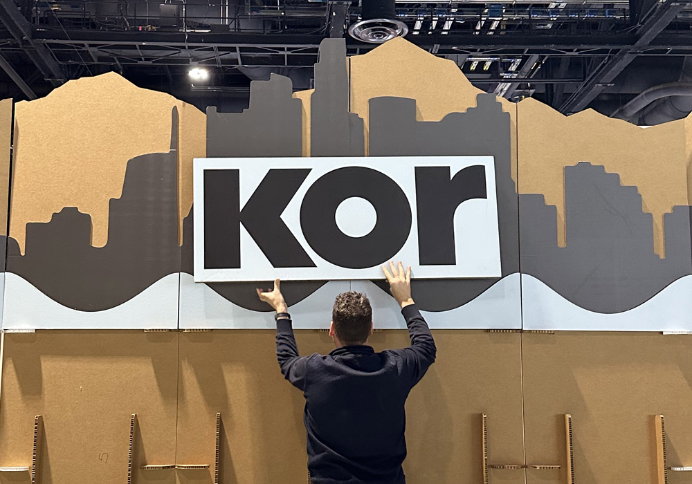 Kor Water booth set up in Chicago