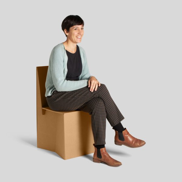 mimosa foldable cardboard chair with model