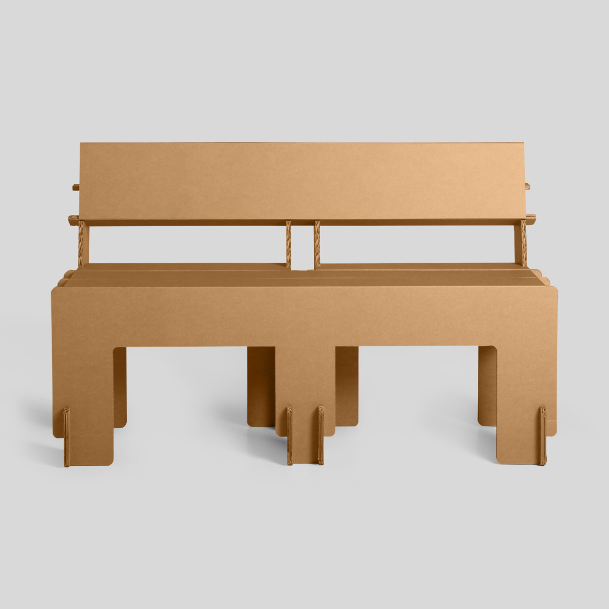 Taray cardboard bench front