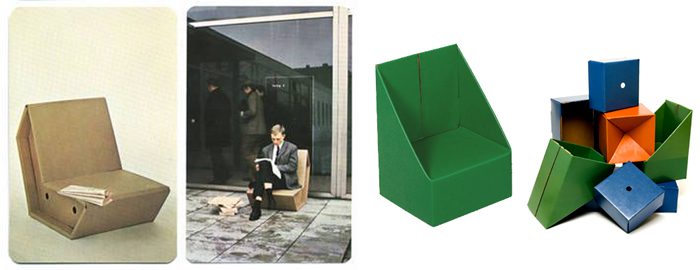 Otto y Papp, colecciones de sillas de cartón de Raacke
