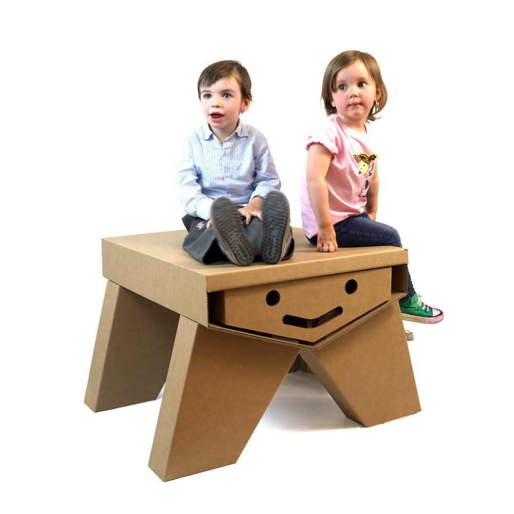mesa pupitre cartón infantil ecológica original