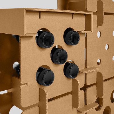 botellero de carton foto detalle