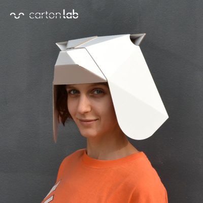 careta mascara origami oso cartonlab (1)