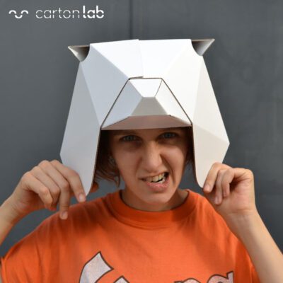 careta mascara origami oso cartonlab (2)