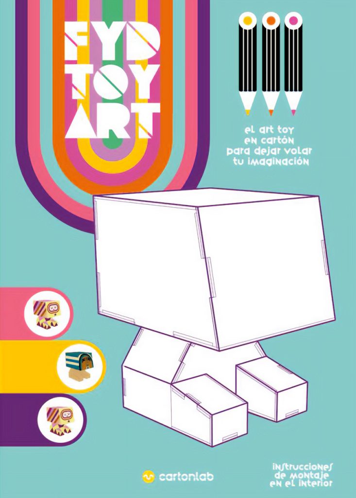 Cartel del FYD TOY ART, juguete de cartón