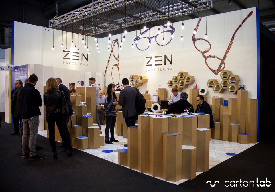 cardboard stand zen barcelona expositor para gafas milano feria cartonlab 3 cardboard stand zen barcelona expositor para gafas milano feria cartonlab 3