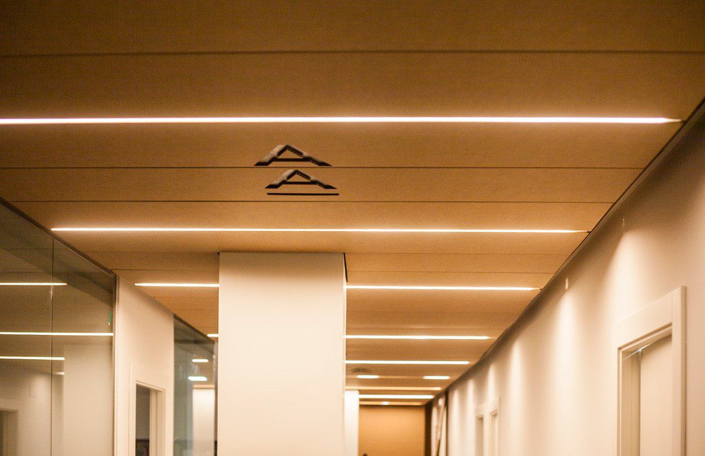 cardboard ceiling  design for a lawyer firm