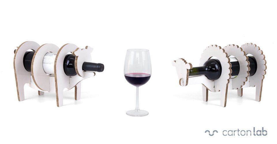 botellero-original-creativo-cartón-ecológico-Cartonlab-ecodiseño