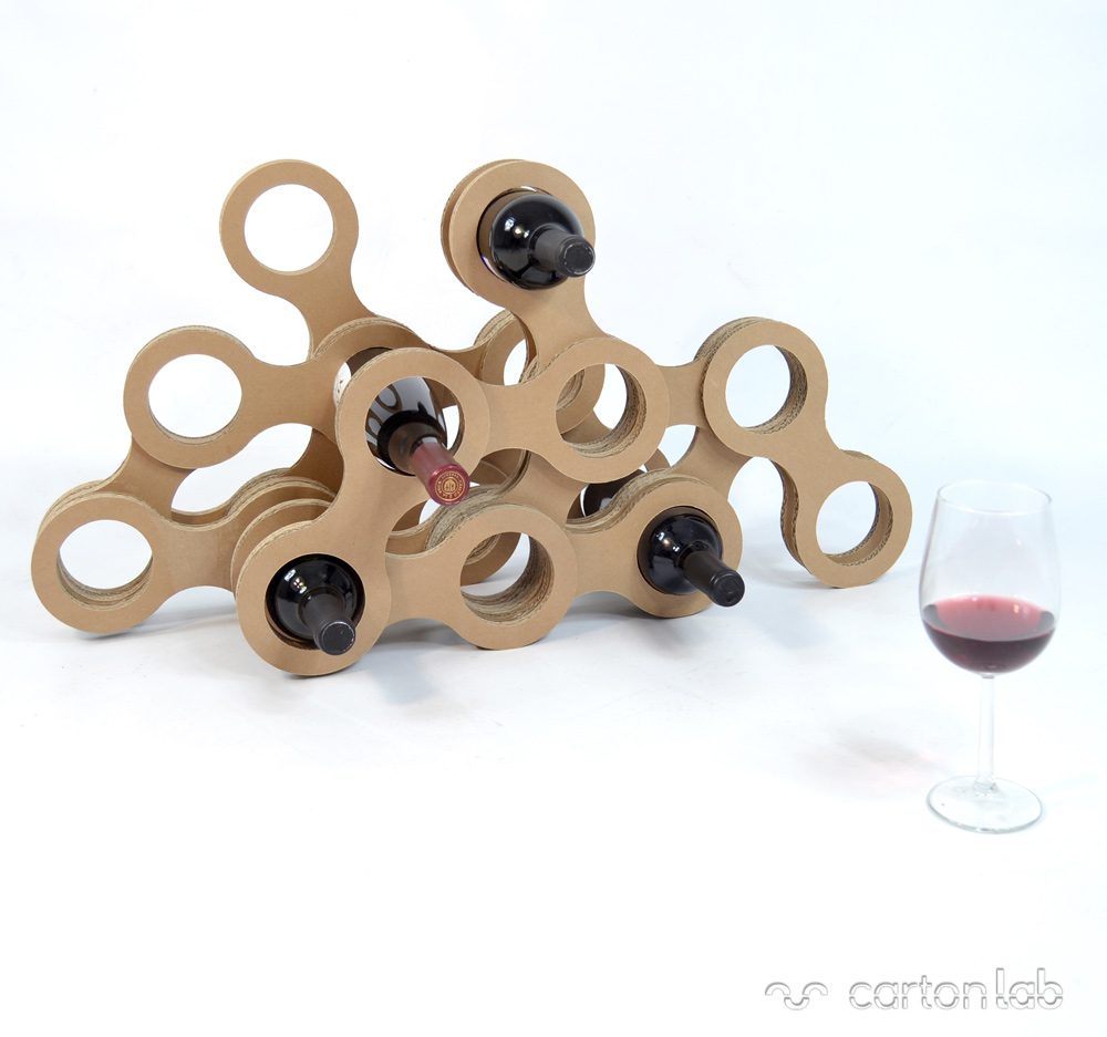 botellero-original-creativo-cartón-ecológico-Cartonlab-ecodiseño