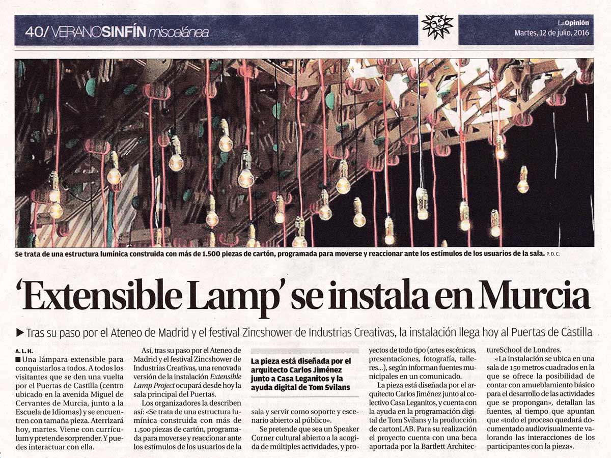 la opinion murcia cartonlab lampara extensible carton