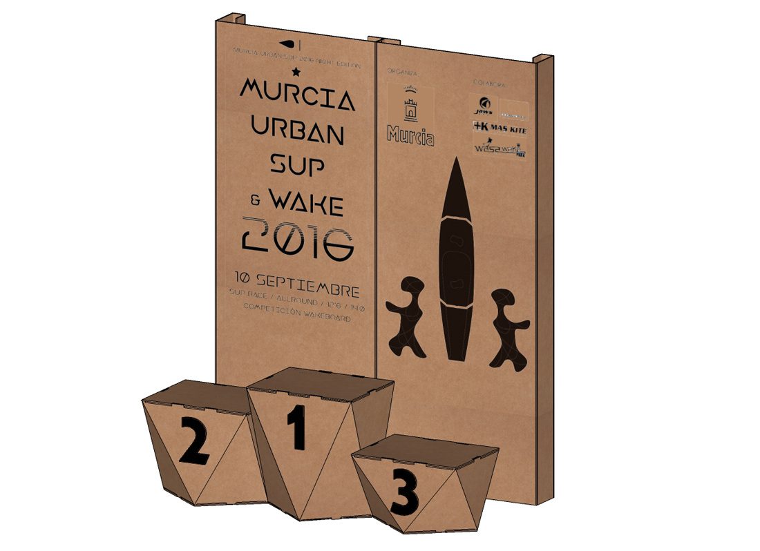 render podium-modular-desmontable-trasera-cartonlab