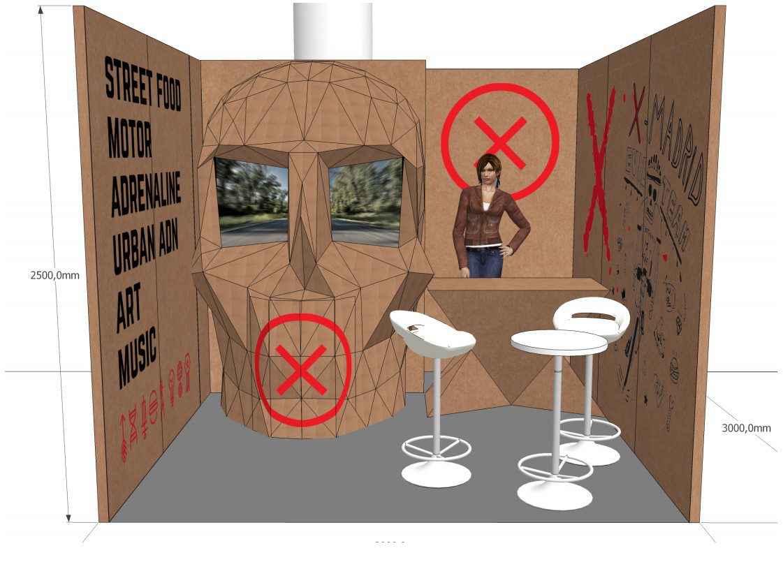 stand-carton-aecc-calavera-cardboard-cartonlab