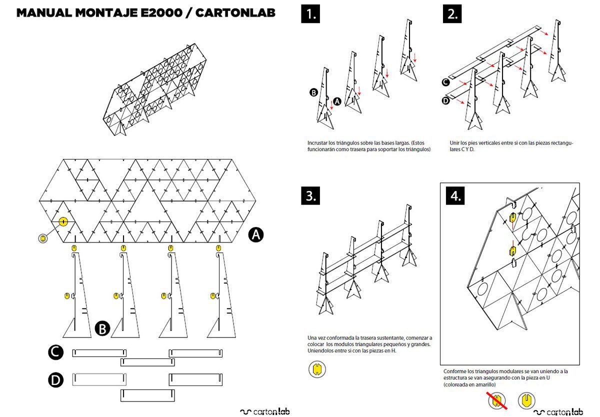 Instrucciónes de trasera para decoración de escenario