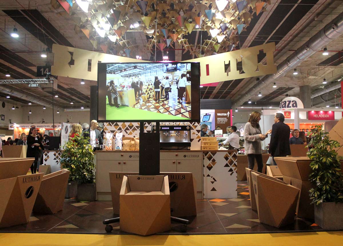 intersicop stand luthier feria alimentacion carton ecologico pasteleria panaderia hosteleria horeca
