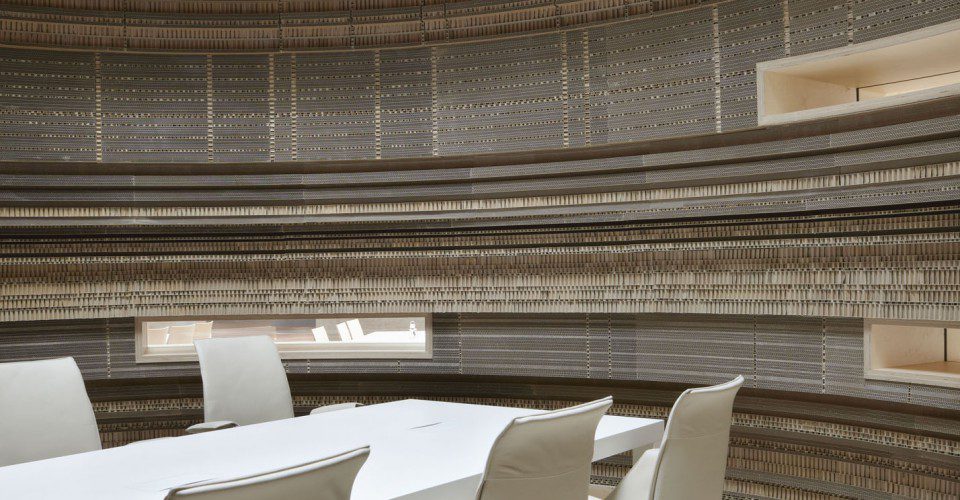 rabobank Sander Architecten cardboard meeting room zona reunion carton despacho banco rabobank Sander Architecten cardboard meeting room zona reunion carton despacho banco