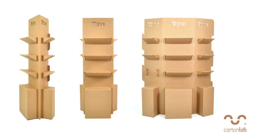 expositor productos cosmetica tahe ecologico