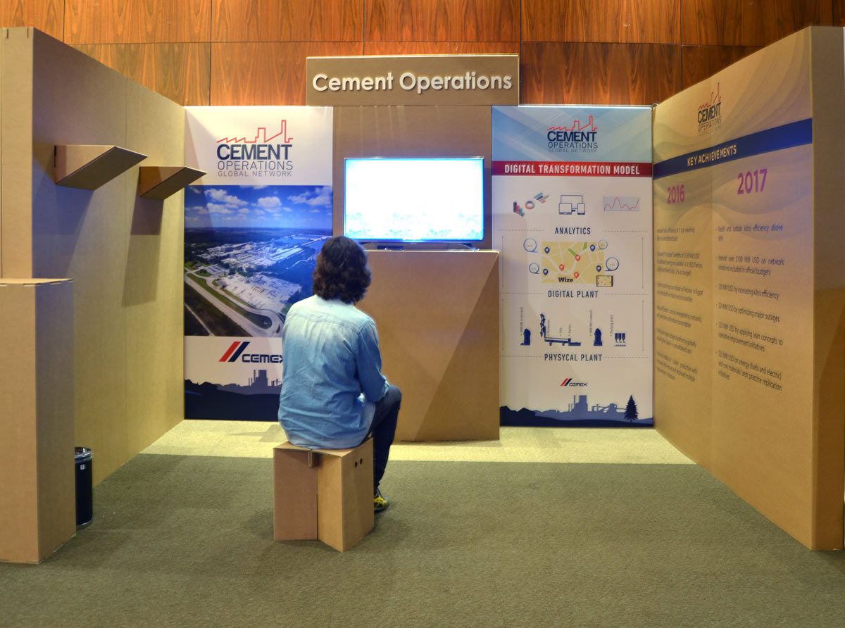 stand modular carton evento