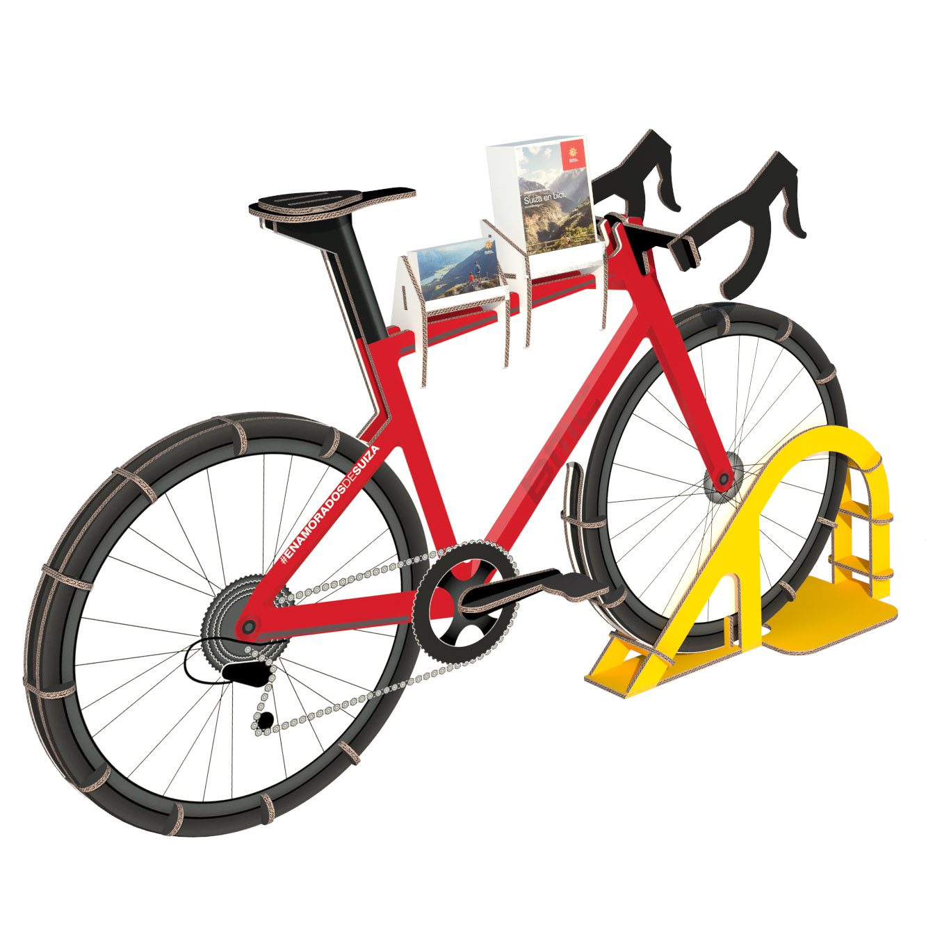 expositor portafolletos porta folletos bicicleta carton gimnasio holmes madrid barcelona oficina turismo suiza 04
