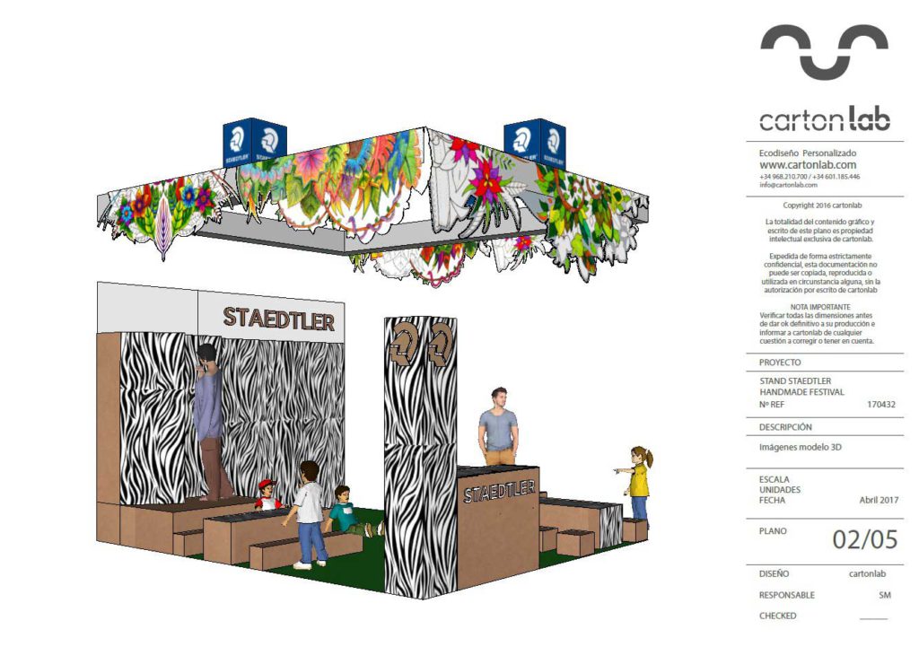 stand Handmade Festival Staedtler interactivo ilustradores ilustracion ilustrar mandalas diseñado por Cartonlab.