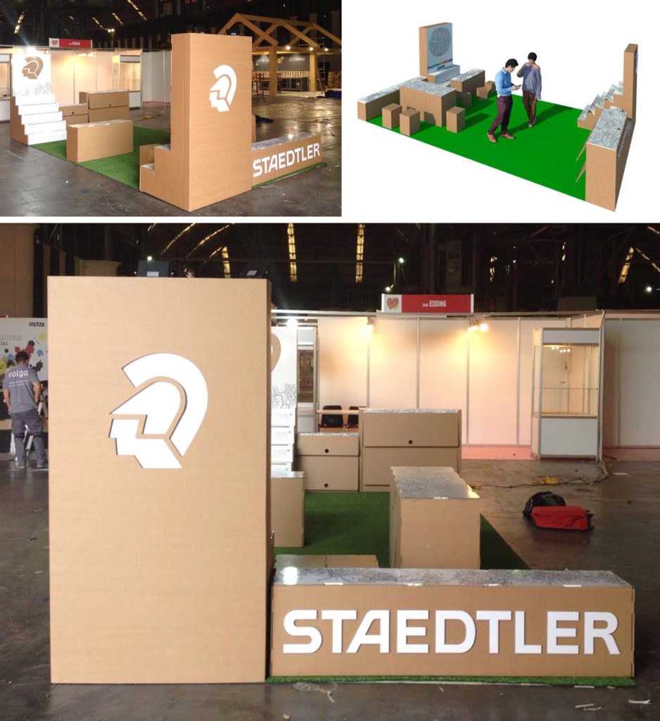 stand Handmade Festival Staedtler interactivo ilustracion ilustrar mandalas pintar diseñado por Cartonlab.