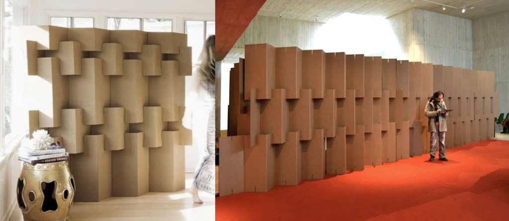 biombo separador carton modular