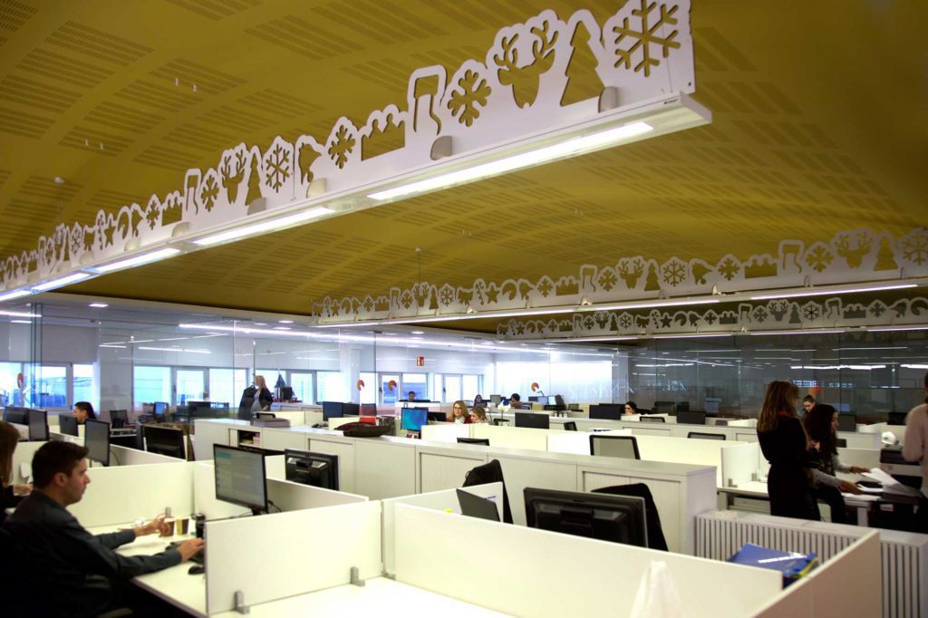 decoracion navidad empresas oficinas carton