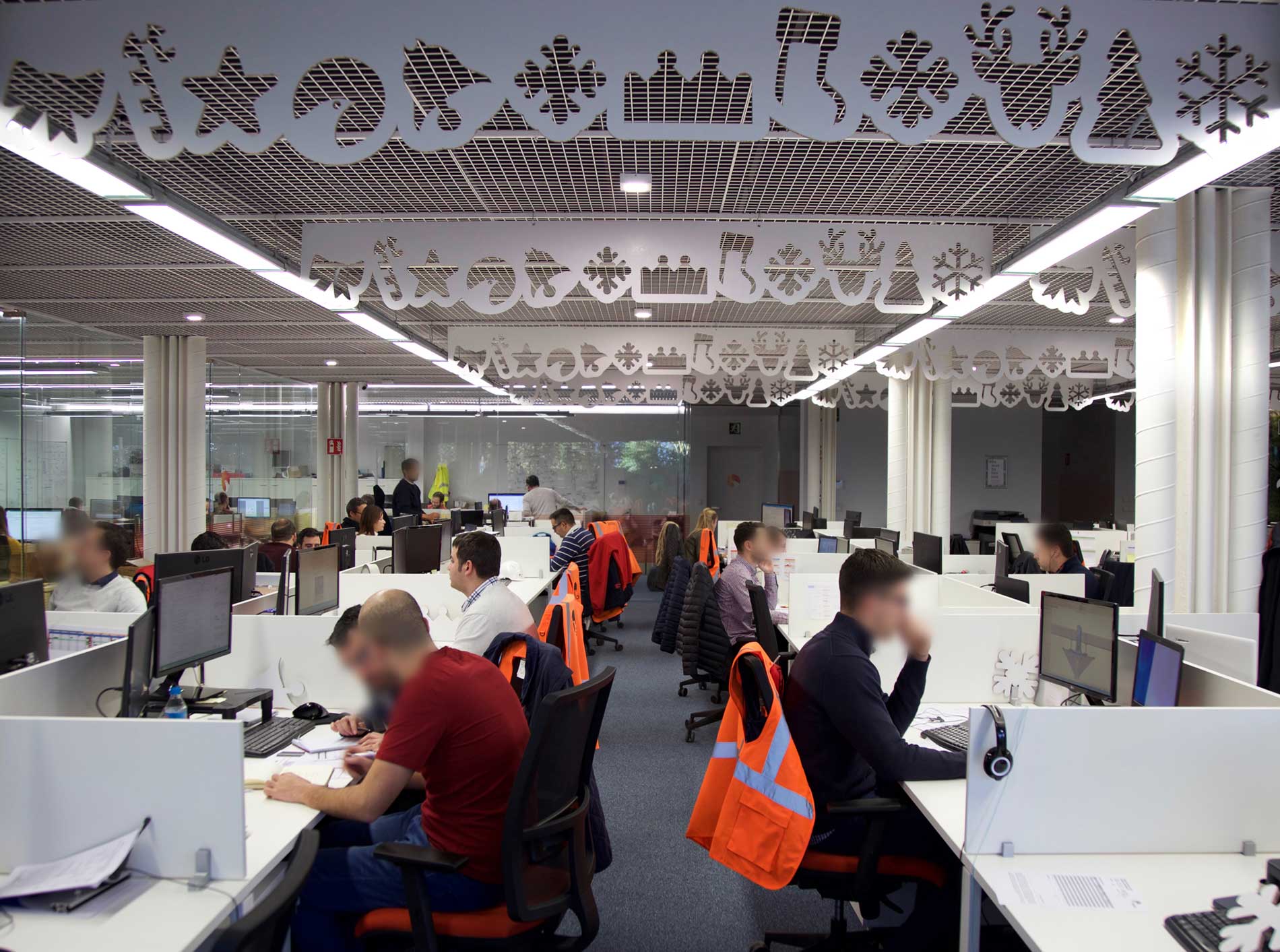 decoracion navidad original empresas carton