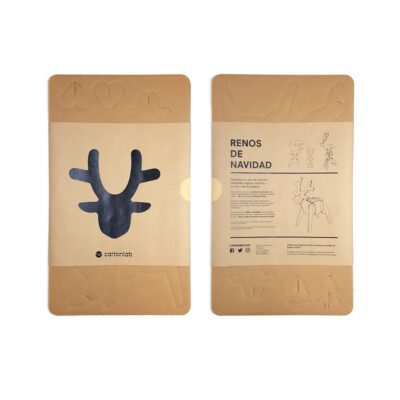 renos de navidad de cartón paquete