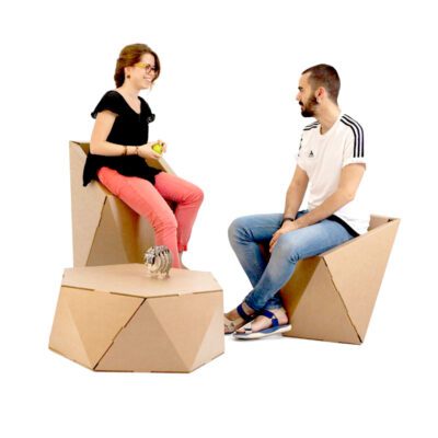 conjunto faceta gente carton