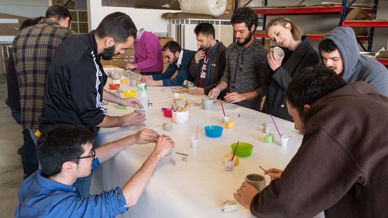 Taller cerámica equipo cartonlab Maria Moya