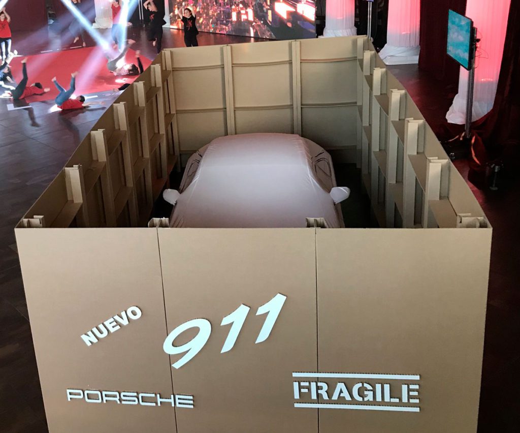 Decoración para eventos de automóviles. Interior.