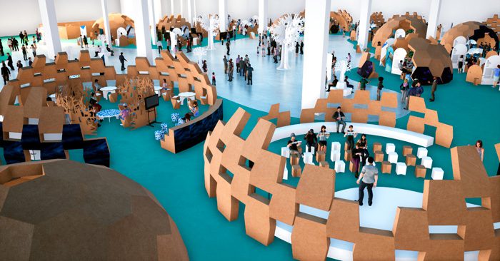 Vista del interior del diseño de congresos y eventos