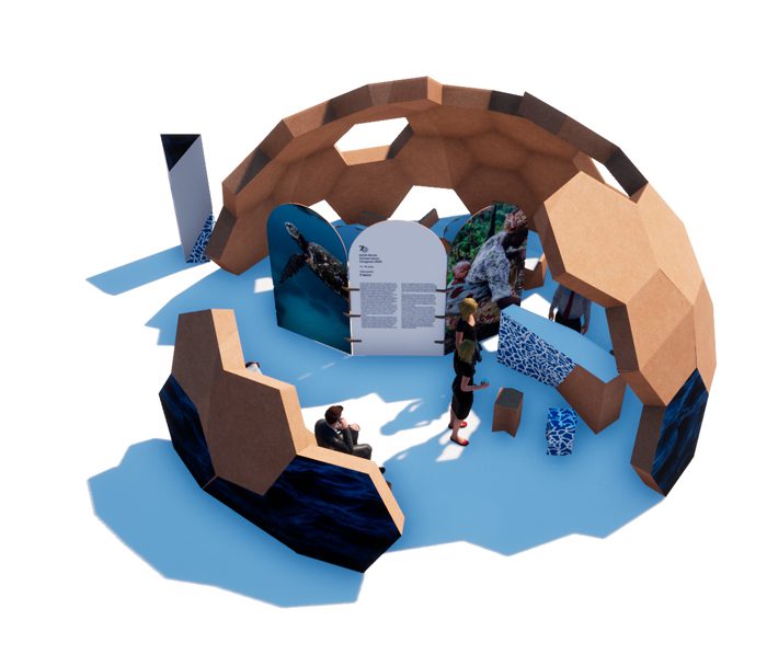 Stand de tamaño medio del diseño de eventos y congresos