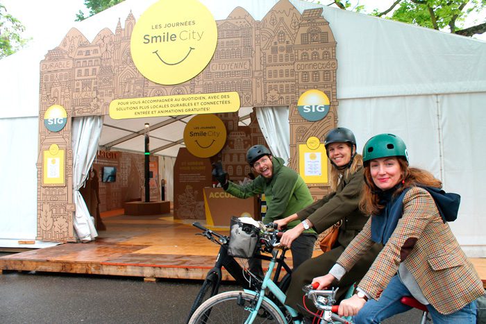 Equipo de Stojan Voumard frente al diseño de exposiciones internacionales