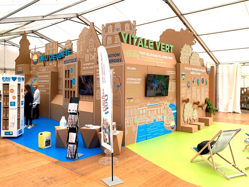 Combinación de espacios y volúmenes en diseño de exposiciones internacionales