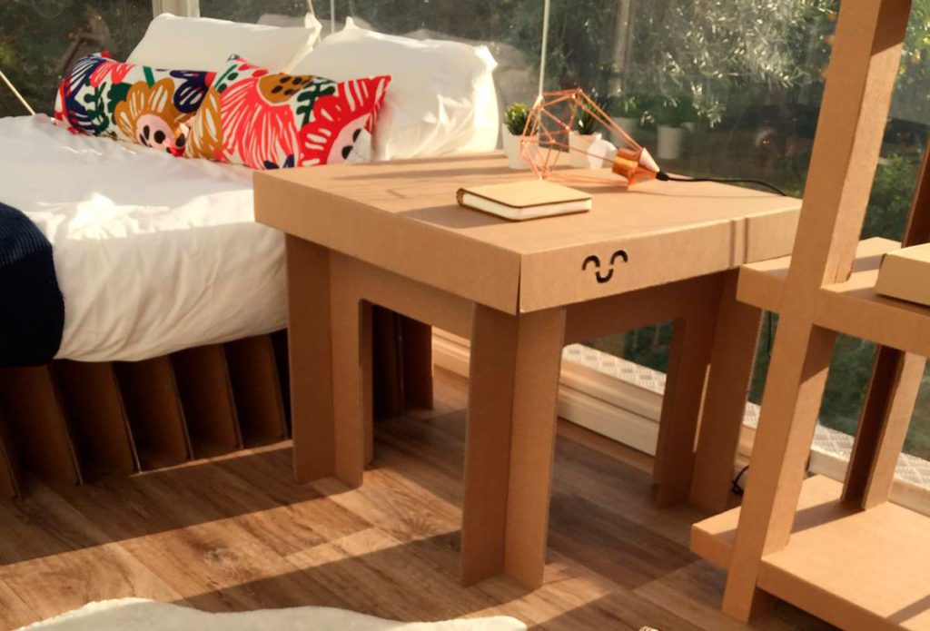 mobiliario de carton para marketing