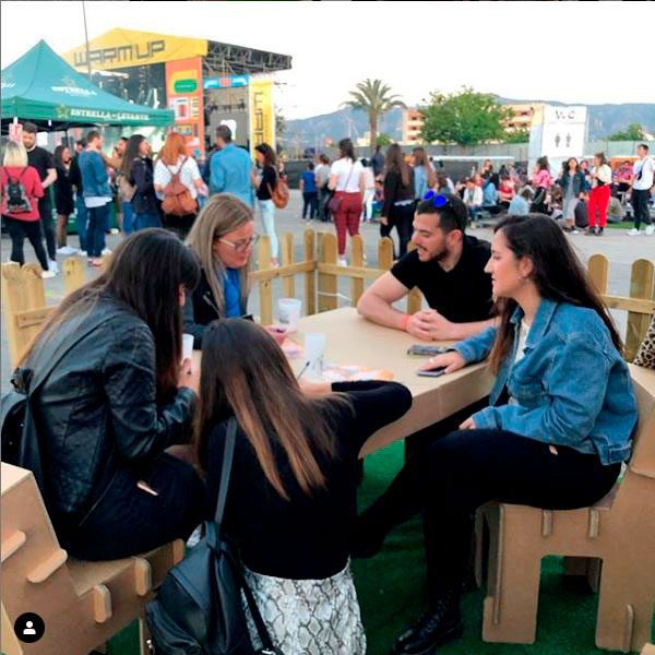 Muebles para marketing urbano en Warm Up, Murcia