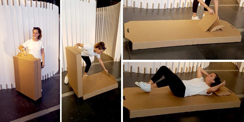 Cama plegable del curso Love Carton