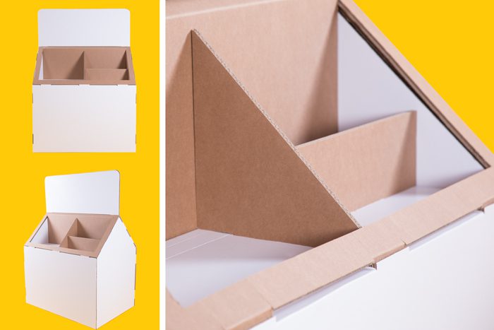 Expositor casita, detalles