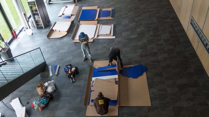 Montaje FSecure Munich. Diseño de eventos hoteles.