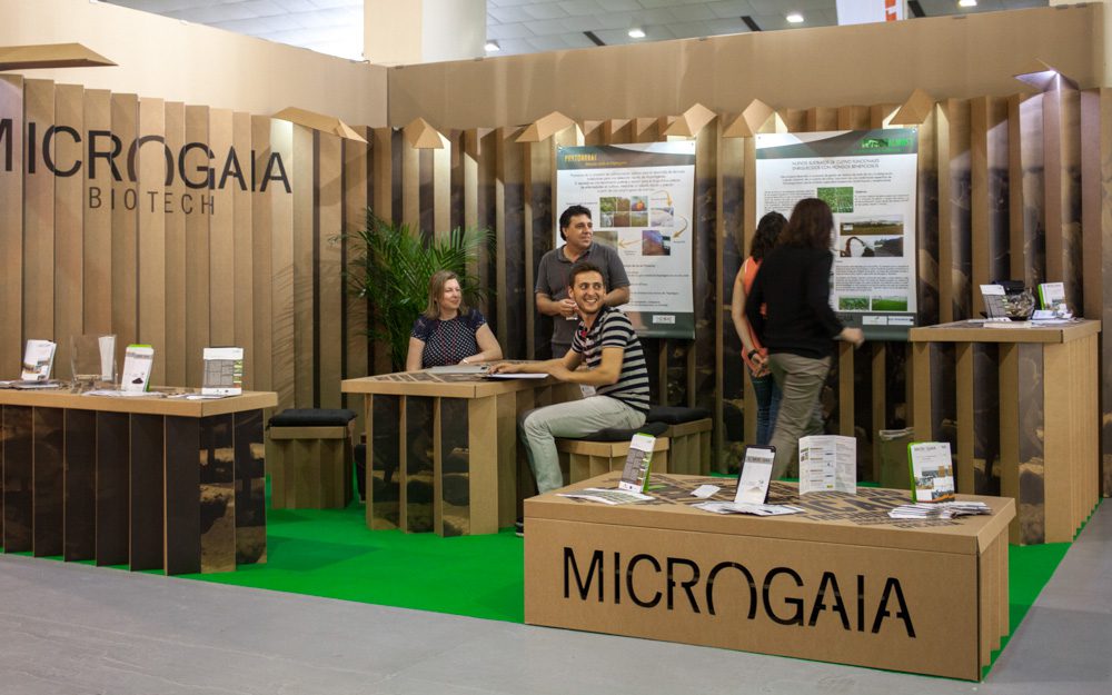 muebles de cartón para feria ecológica