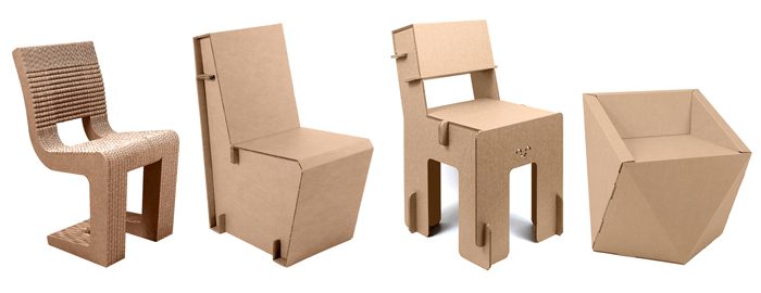 Silla de cartón de Cartonlab. Varios modelos