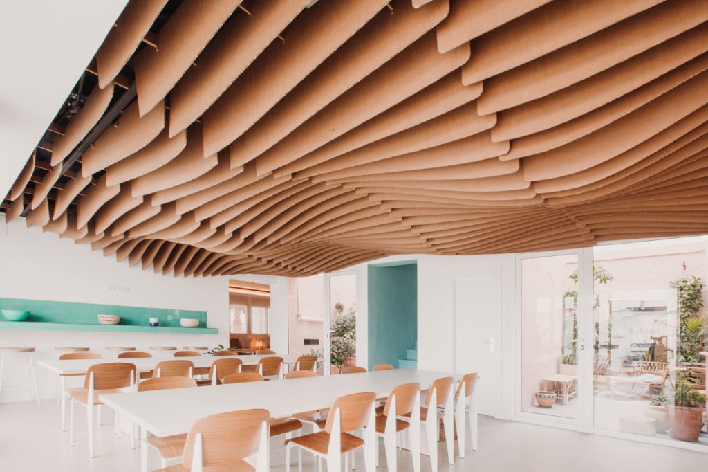 Techo paramétrico de cartón