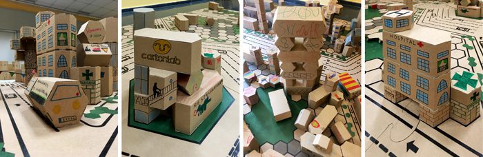 Detalles de la ciudad del taller infantil de construcción