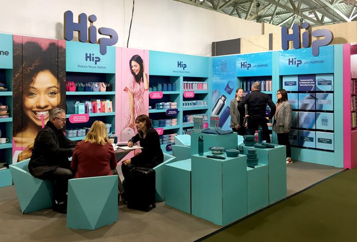 Vista general del diseño de stand sostenible