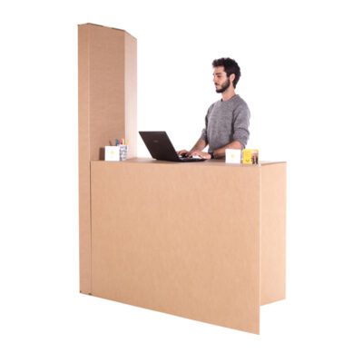 Stand mostrador plegable con columna totem