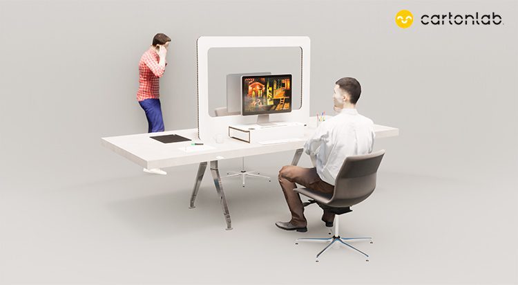 mampara proteccion sobremesa marco polaroid